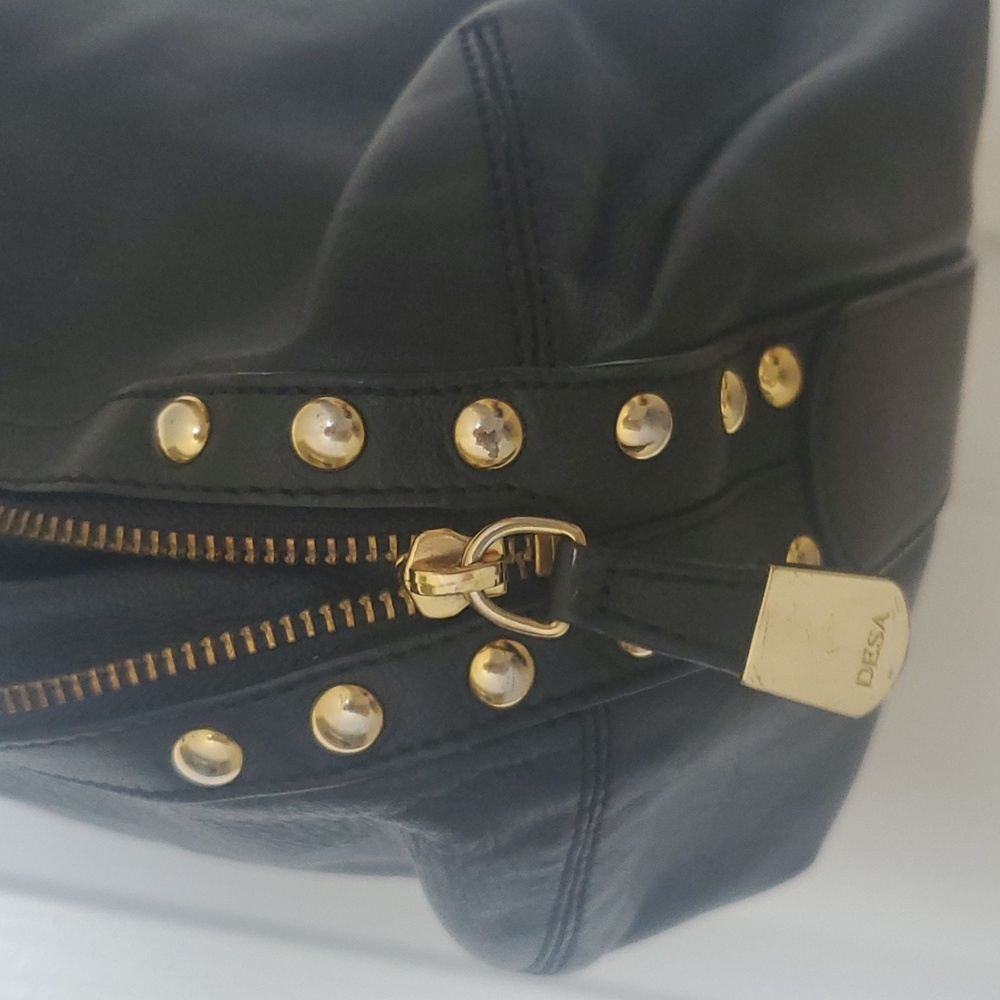 Natural leather black handbag,ladies handbag purse for women - Picture 7 of 9